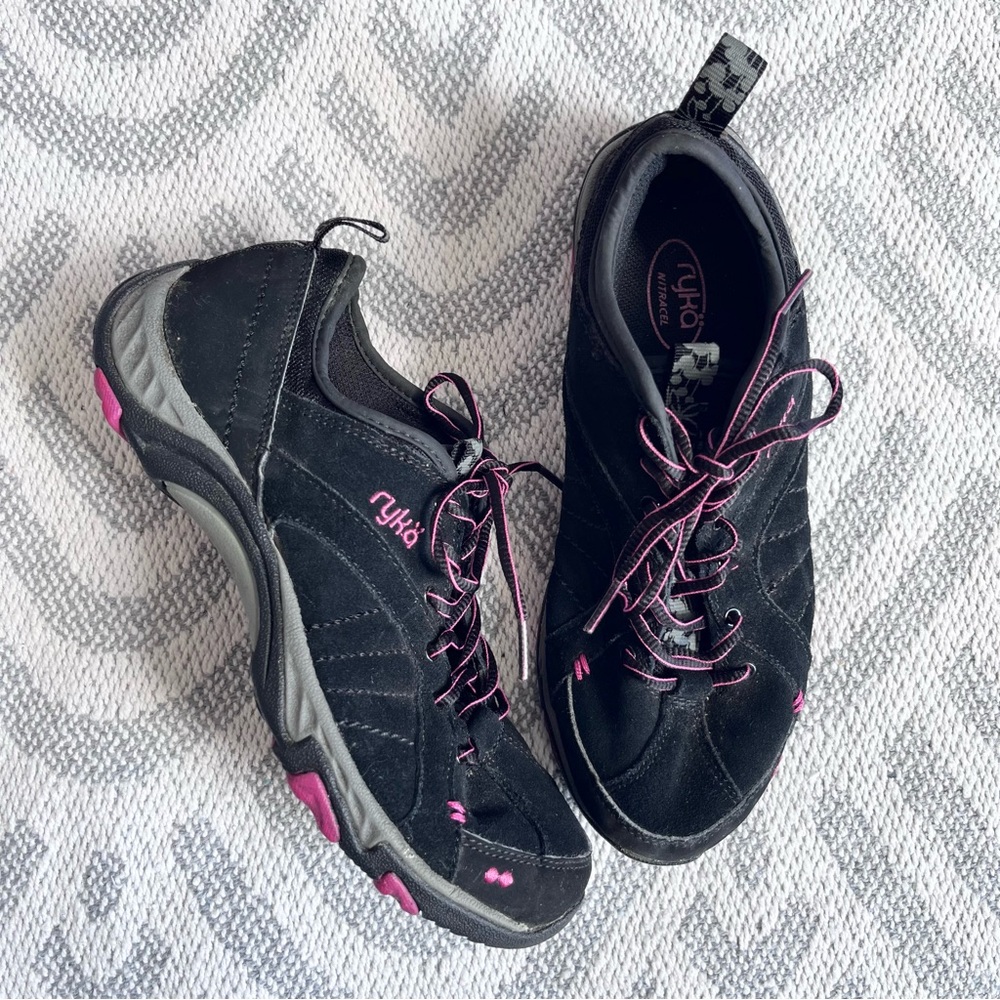 RYKA Nitracel Women’s Black Pink Lace Up Walking Sneakers 7W